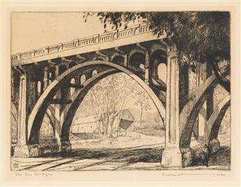 WALL, BERNHARDT. Group of 7 etchings.